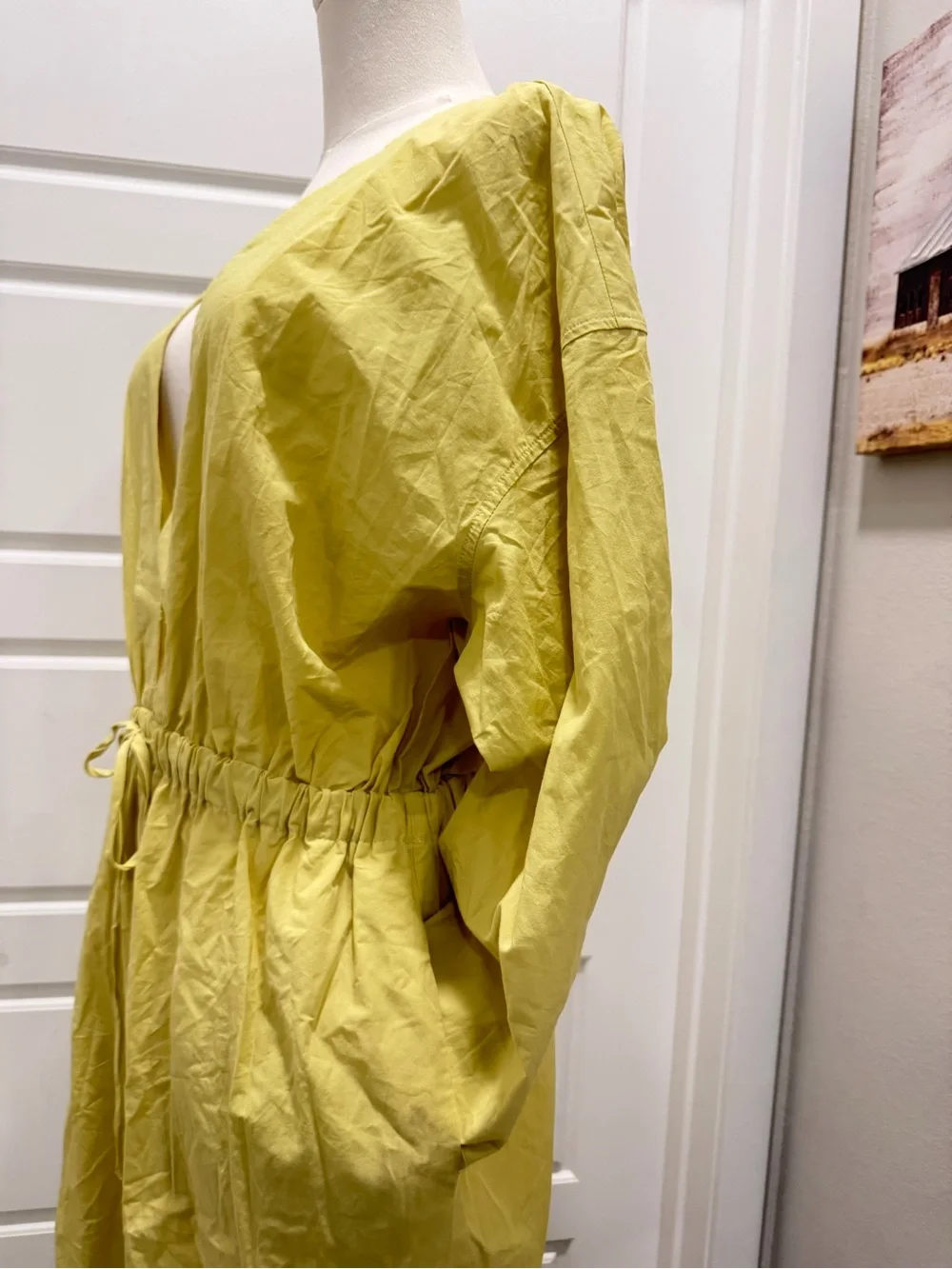 Zara Women's Pistachio Green Wide-Leg Jumpsuit with Drawstring Waist NWT - Picture 10 of 10